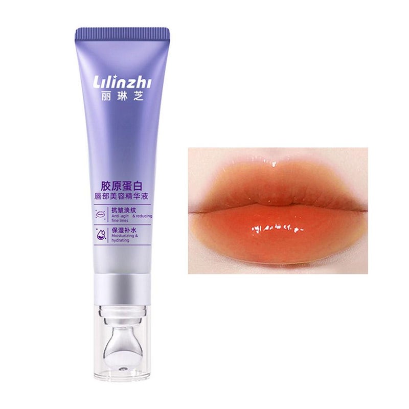 Lilinzhi Lip Essence Honey Moisturizing Essence, Long-lasting Hydrating Essence, Reduces Lip Lines, Hydrates and Prevents Dryness and Cracking, Lip Oil